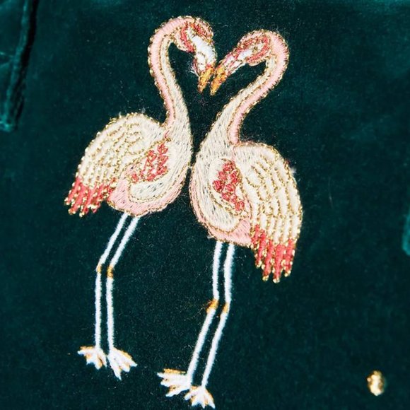 NWT Celtic Flamingo Velvet Tote Bag - Picture 2 of 2